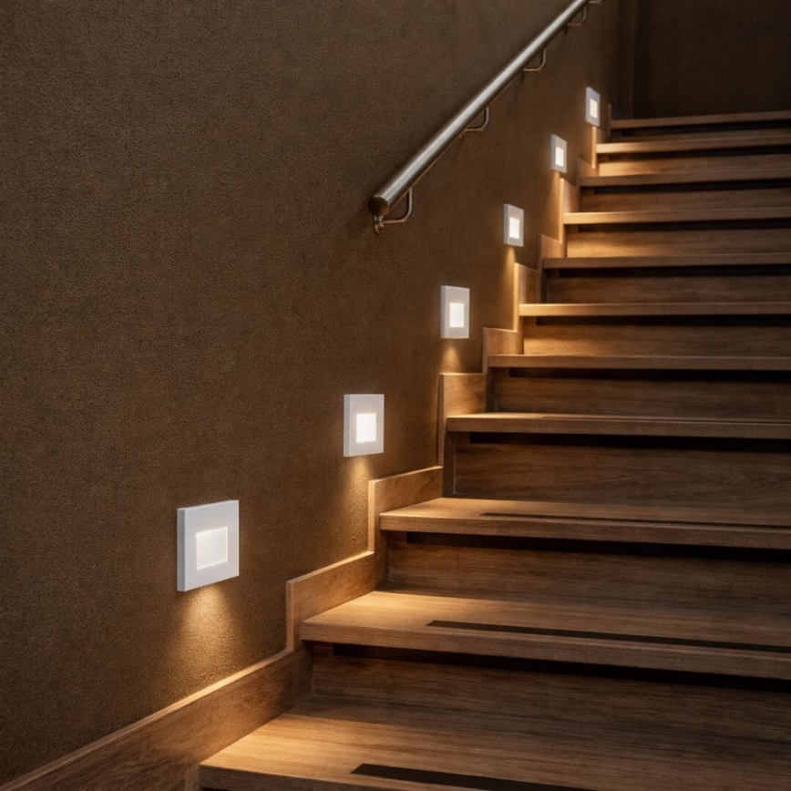 Rabalux - Luminaire LED d'escalier, 1 W, 230 V, 3000/4500/6500 K, blanc