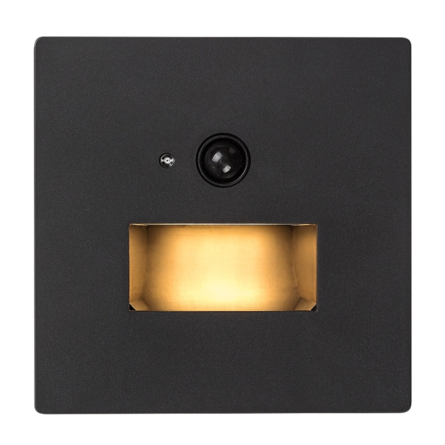 Rabalux - Luminaire d'escalier LED avec capteur de mouvement et capteur crépusculaire LED/1W/230V 3000/4500/6500K noir