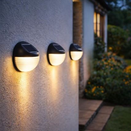 Rabalux - Lot de 2 appliques murales solaires à LED, 0,06 W, 1,2 V, 300 mAh, IP44