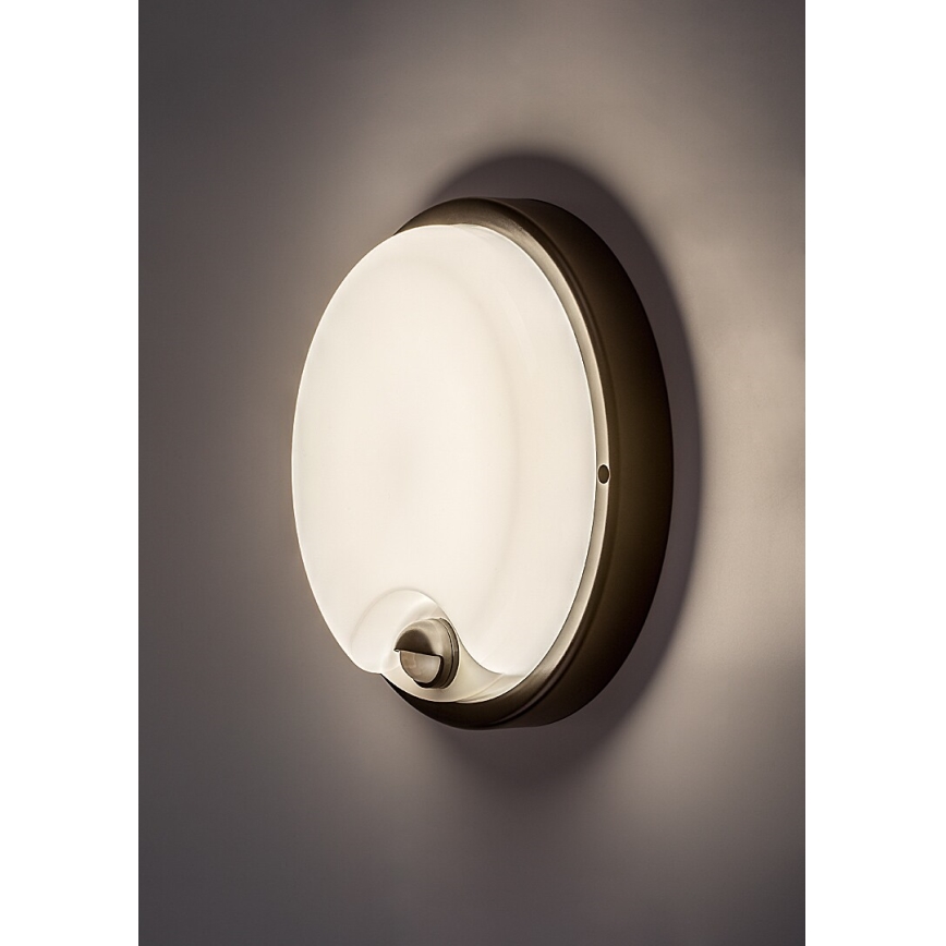 Rabalux - Applique murale d'extérieur LED avec capteur, 18 W, 230 V, IP65, noire