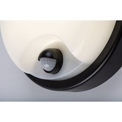 Rabalux - Applique murale d'extérieur LED avec capteur, 18 W, 230 V, IP65, noire