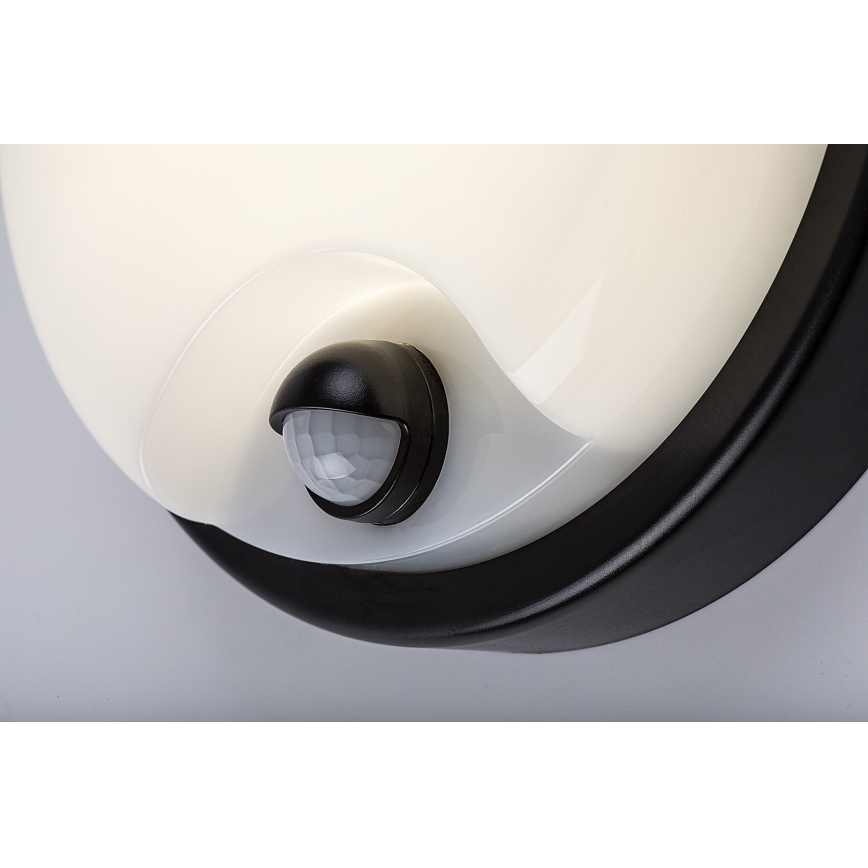 Rabalux - Applique murale d'extérieur LED avec capteur, 18 W, 230 V, IP65, noire
