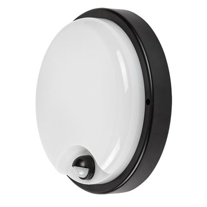 Rabalux - Applique murale d'extérieur LED avec capteur, 18 W, 230 V, IP65, noire