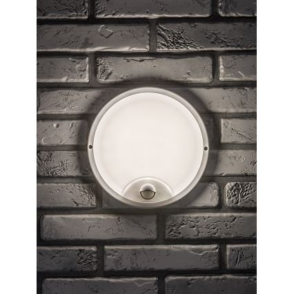 Rabalux - Applique murale extérieure LED avec détecteur, 18W/230V, IP65, blanche