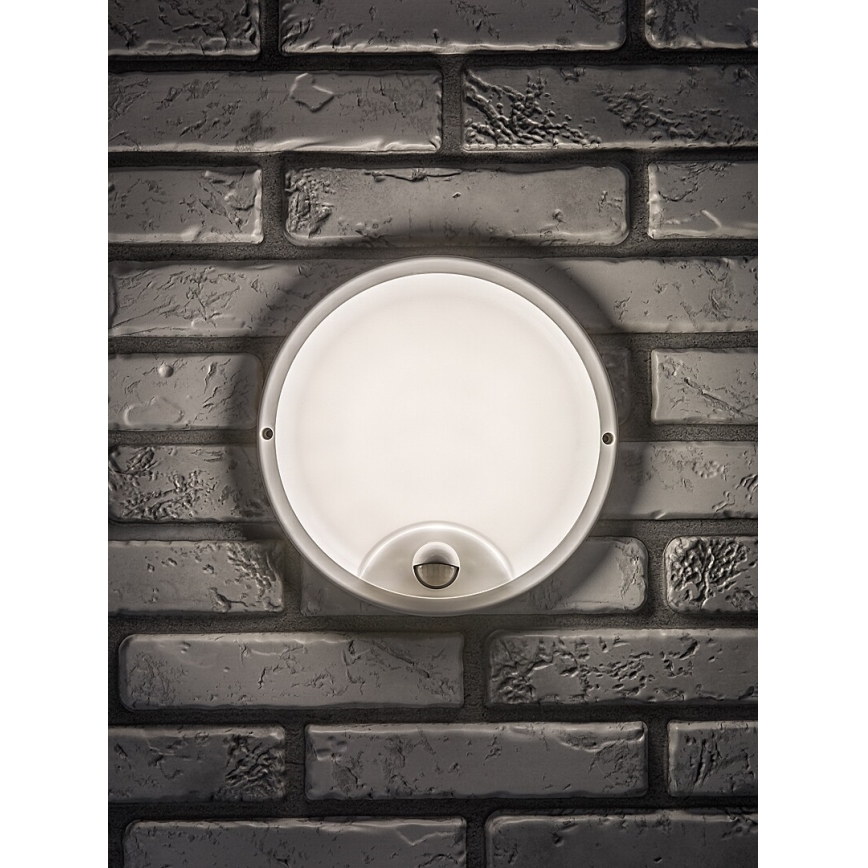 Rabalux - Applique murale extérieure LED avec détecteur, 18W/230V, IP65, blanche