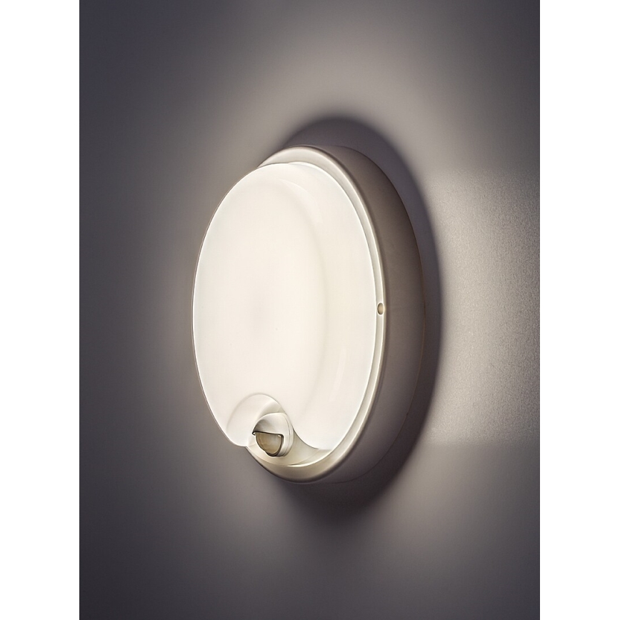 Rabalux - Applique murale extérieure LED avec détecteur, 18W/230V, IP65, blanche