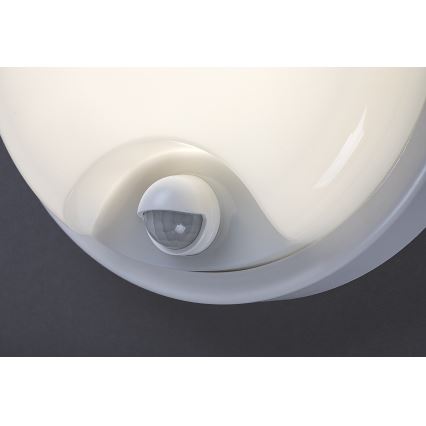 Rabalux - Applique murale extérieure LED avec détecteur, 18W/230V, IP65, blanche