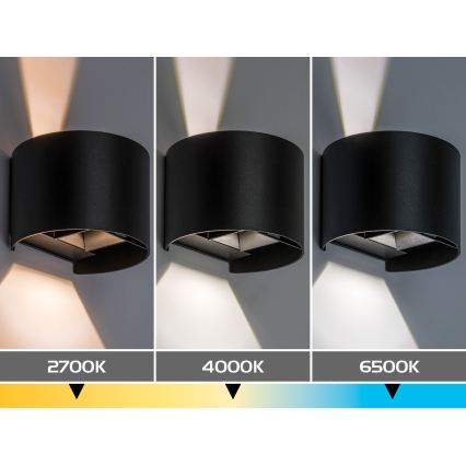 Rabalux - Applique murale d'extérieur LED/5W/230V 2700/4000/6500K IP54 noir