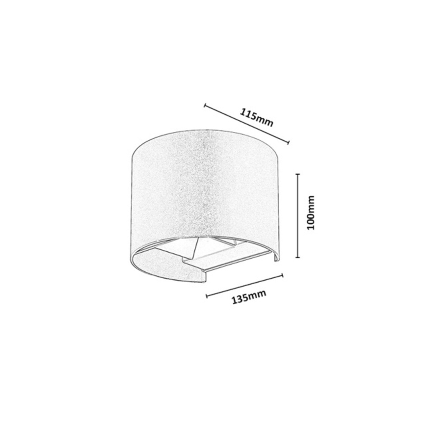 Rabalux - Applique murale d'extérieur LED/5W/230V 2700/4000/6500K IP54 noir