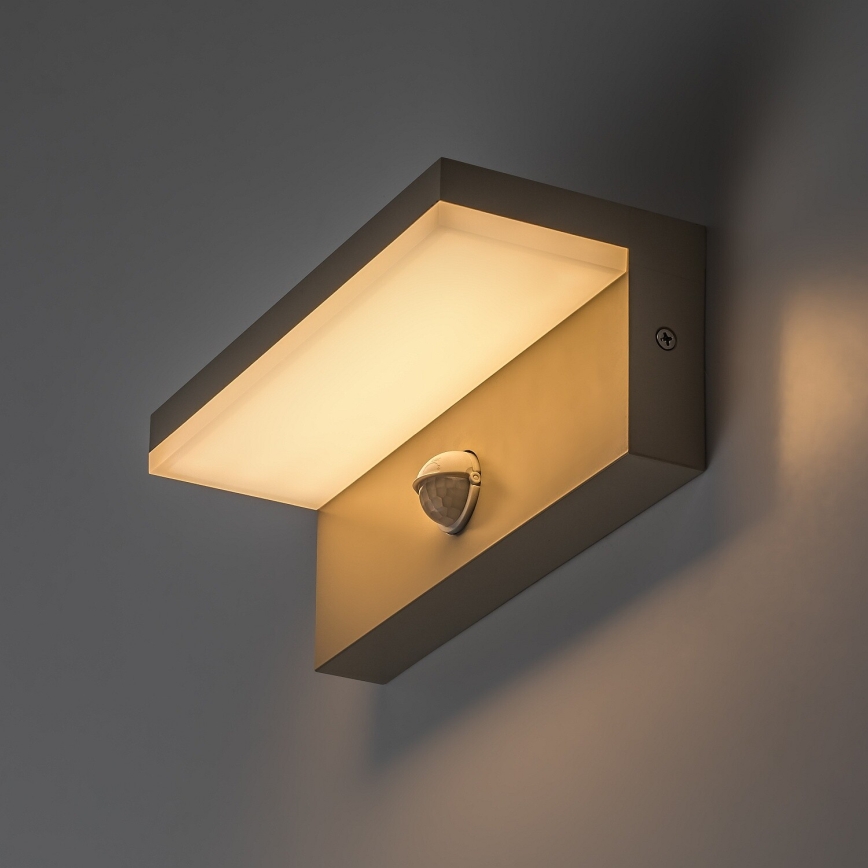 Rabalux - Applique murale LED d'extérieur avec détecteur LED/9W/230V IP54 beige
