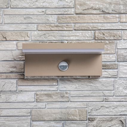 Rabalux - Applique murale LED d'extérieur avec détecteur LED/9W/230V IP54 beige