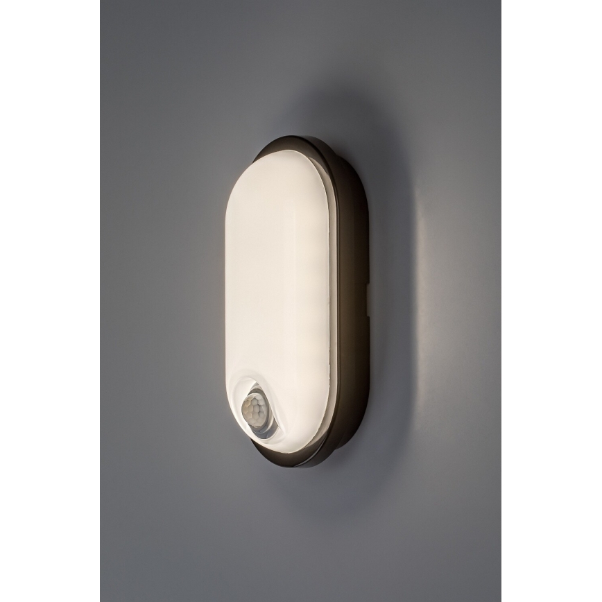 Rabalux - Plafonnier LED d'extérieur avec détecteur de mouvement LED/15W/230V IP65 noir