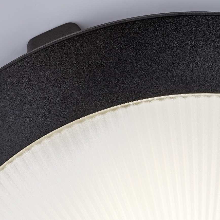Rabalux - Plafonnier d'extérieur avec détecteur de mouvement 1xE27/9W/230V IP65 Ø 30 cm noir