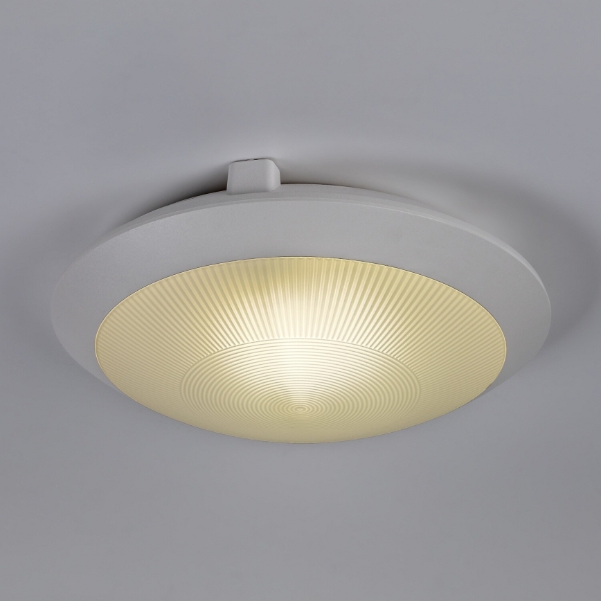 Rabalux - Plafonnier extérieur avec détecteur de mouvement 1xE27/9W/230V IP65 Ø 30 cm blanc