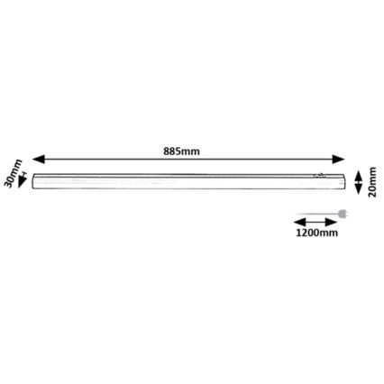 Rabalux - Réglette de cuisine LED/13W/230V 4000K 88 cm