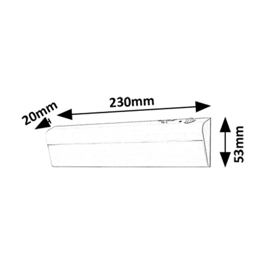 Rabalux - Réglette de cuisine avec détecteur de mouvement LED/0,5W/3xAA