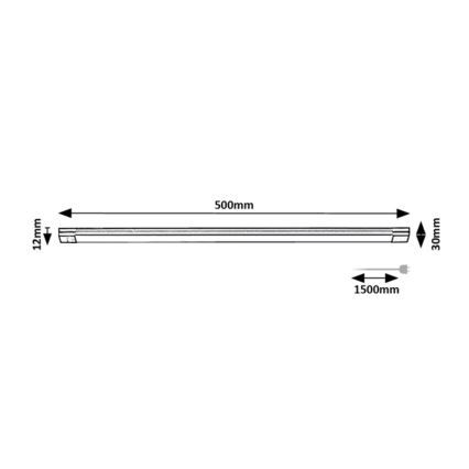 Rabalux - Réglette LED de cuisine à intensité variable avec détecteur LED/8W/230V 3000K 50 cm