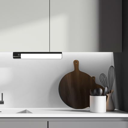 Rabalux - Réglette LED de cuisine avec prise LED/17W/230V 4000K IP44 noir 57 cm