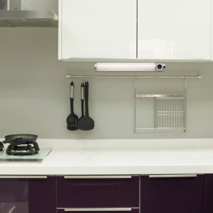 Rabalux - Réglette de cuisine avec prise LED/8W/230V 4000K 68 cm argent