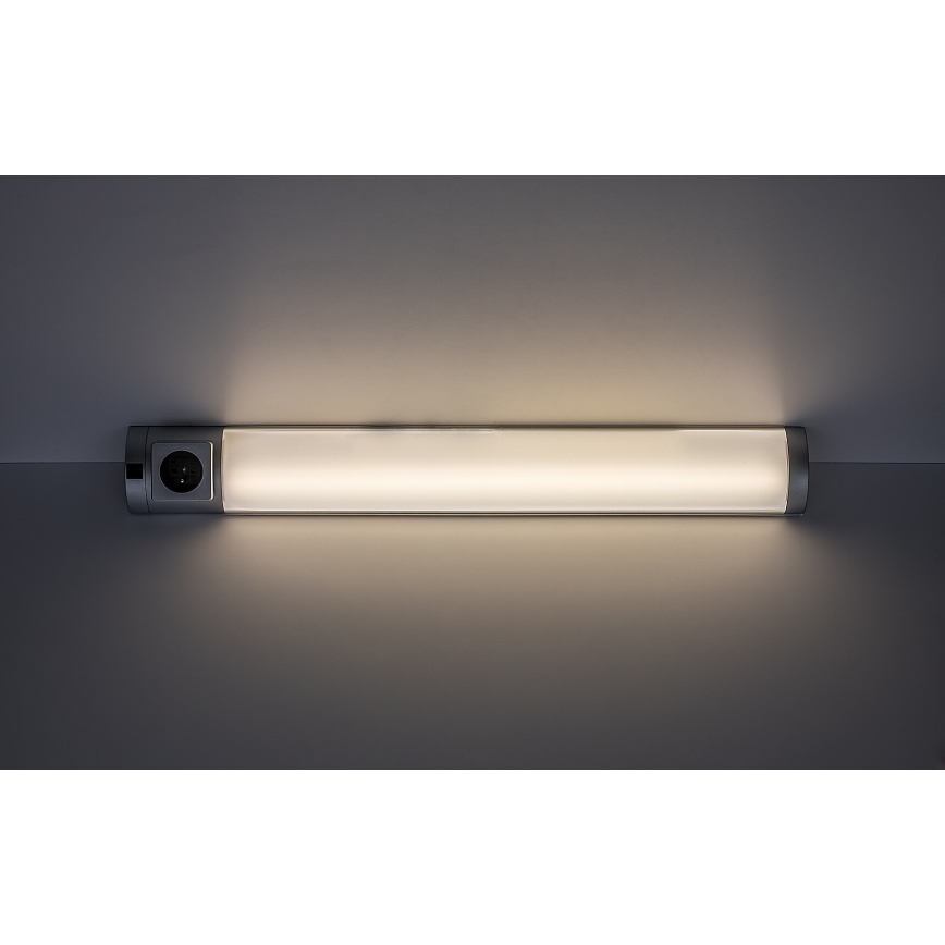 Rabalux - Réglette de cuisine avec prise LED/8W/230V 4000K 68 cm argent