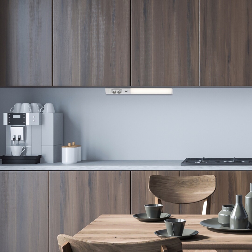 Rabalux - Réglette de cuisine avec prises LED/18W/230V 4000K 60 cm blanc