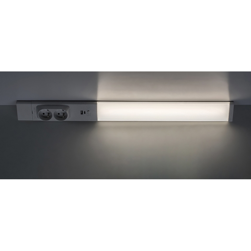 Rabalux - Réglette de cuisine avec prises LED/18W/230V 4000K 60 cm blanc