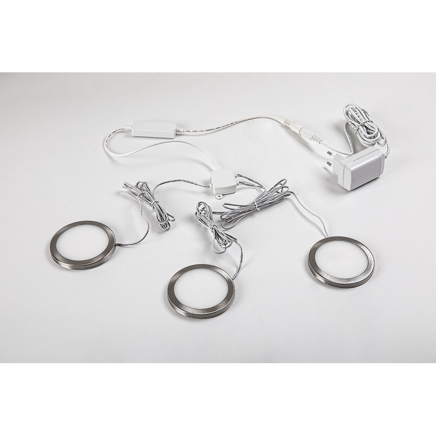 Rabalux - Ensemble de 3 éclairages LED dimmables pour armoire LED/1W/230V 4000K