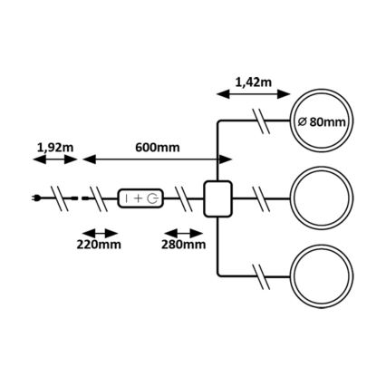 Rabalux - Ensemble de 3 éclairages LED dimmables pour armoire LED/1W/230V 4000K