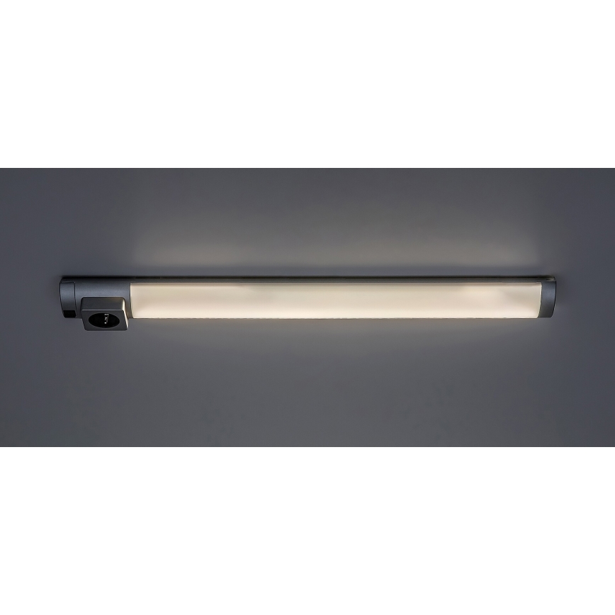Rabalux - Réglette LED de cuisine avec prise LED/8W/230V 4000K 68 cm chrome mat