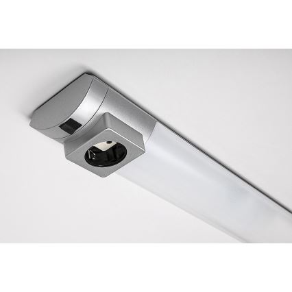 Rabalux - Réglette LED de cuisine avec prise LED/8W/230V 4000K 68 cm chrome mat