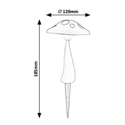Rabalux - Éclairage solaire extérieur avec détecteur LED/0,06W/1xAA IP44 300 mAh