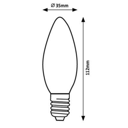 Rabalux - Ampoule LED C35 E14/2W/230V 4000K Classe énergétique A