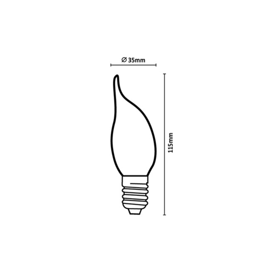 Rabalux - ampoule LED FILAMENT CF35 E14/6W/230V 4000K