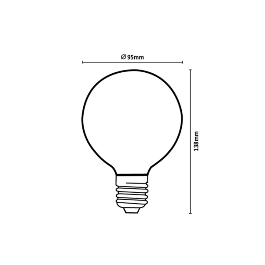 Rabalux - Ampoule LED FILAMENT G95 E27/6W/230V 4000K