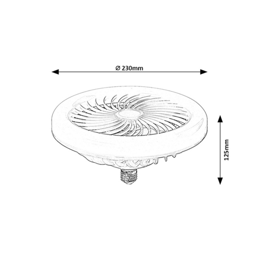 Rabalux - Ampoule LED avec ventilateur SMD E27/16W/230V