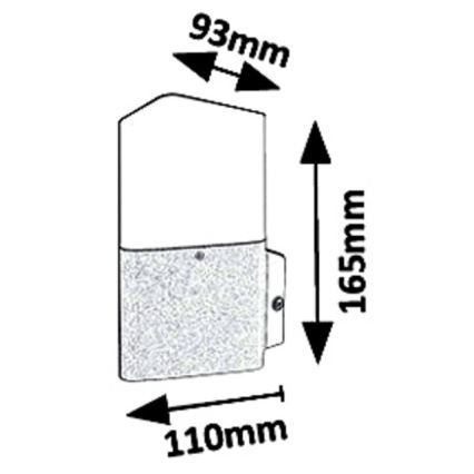 Rabalux 7988 - Applique murale extérieure ZADAR 1xE27/15W/230V IP44