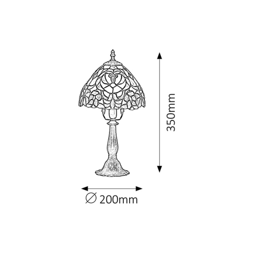 Rabalux - Lampe de table Tiffany avec vitraux 1xE14/40W/230V