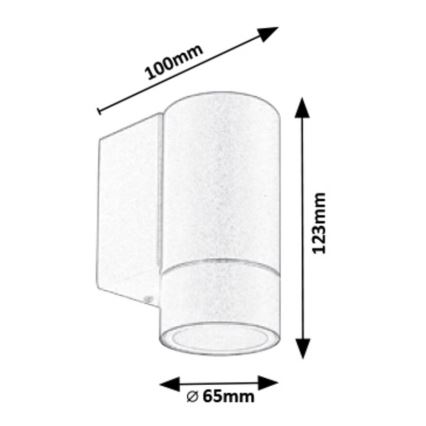 Rabalux - Applique murale extérieur 1xGU10/10W/230V IP54 blanche