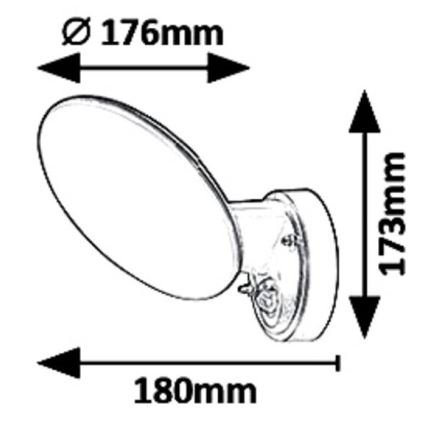 Rabalux - Applique murale LED extérieure avec détecteur LED/12W/230V IP54