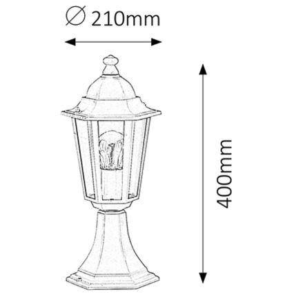 Rabalux - Lampadaire extérieur 1xE27/60W/230V