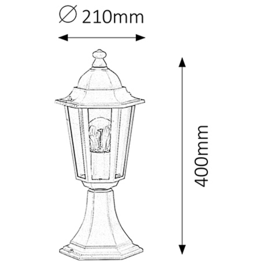 Rabalux - Lampadaire extérieur 1xE27/60W/230V