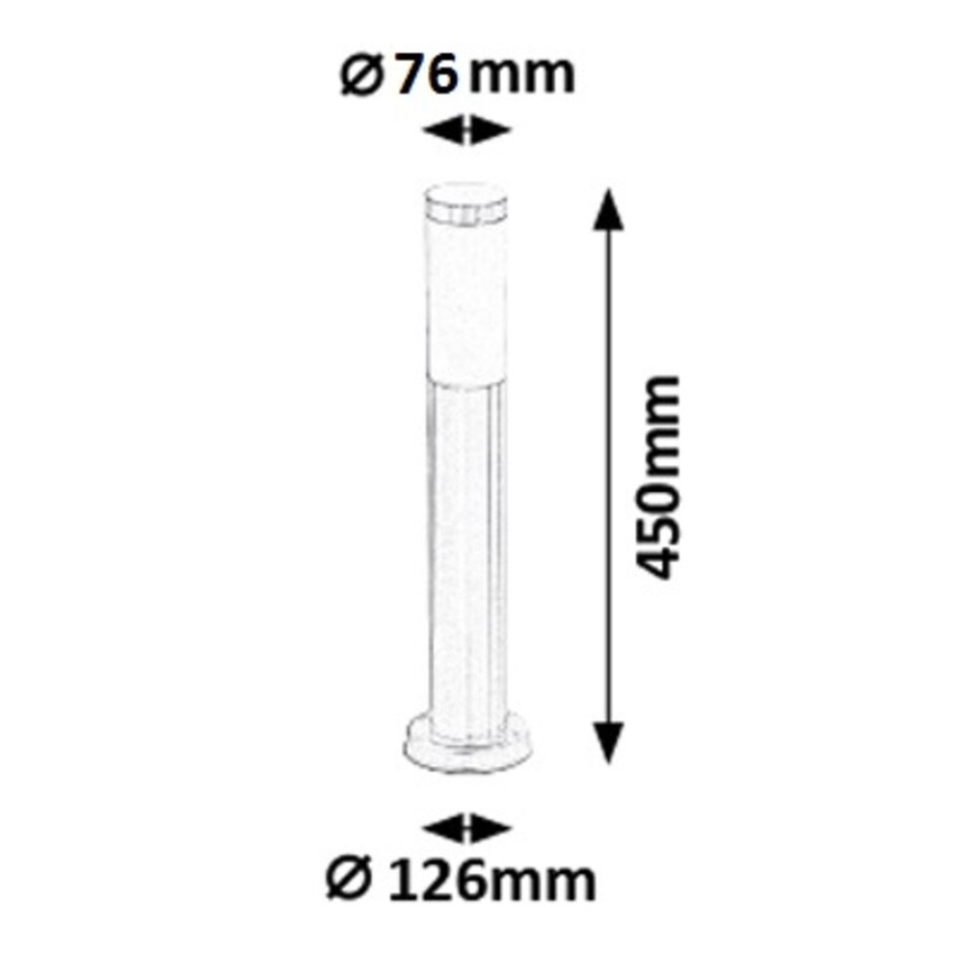 Rabalux - Lampadaire extérieur 1xE27/25W IP44