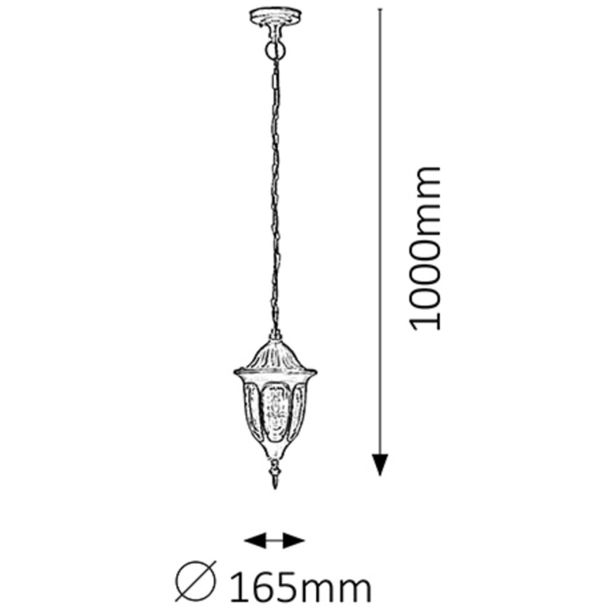 Rabalux - Suspension d'extérieur 1xE27/60W/230V IP43 noire
