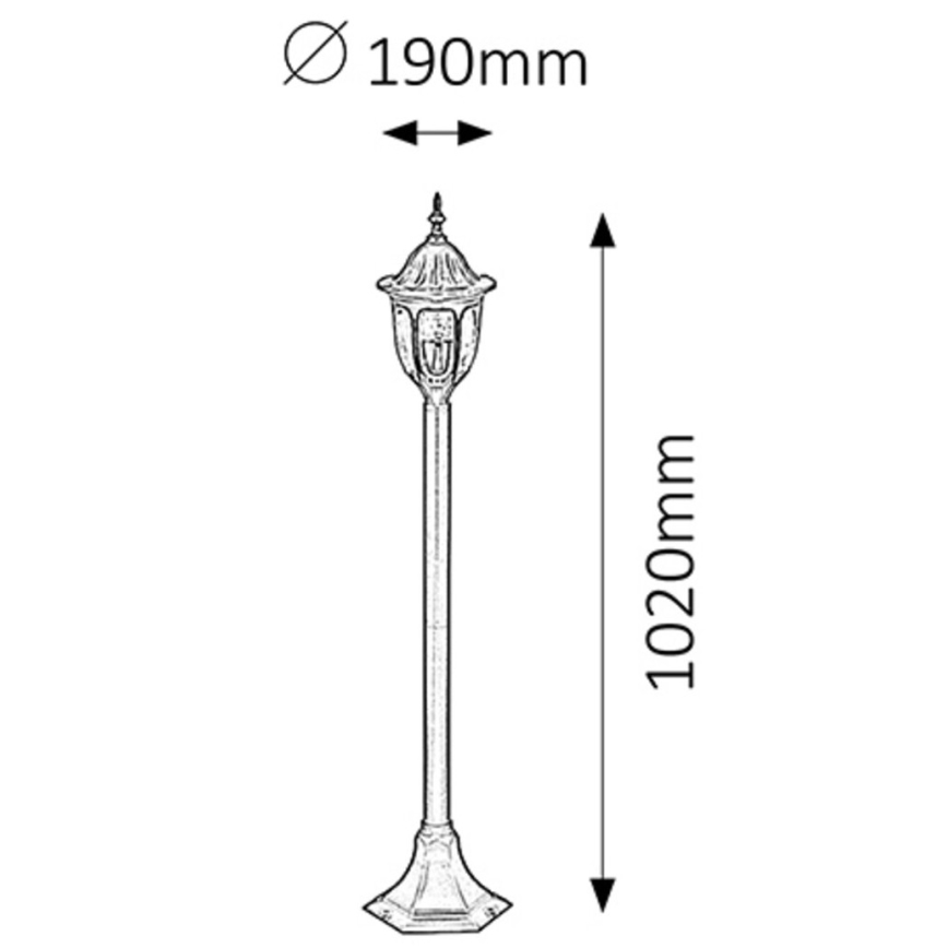 Rabalux - Lampe d'extérieur 1xE27/60W/230V IP43 noire