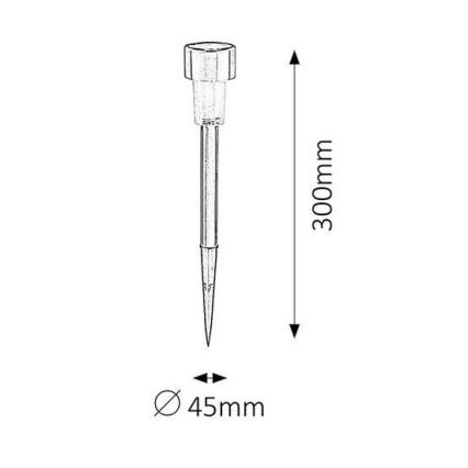 Rabalux - Eclairage solaire LED 1xLED/0,1W/1xNi-MH IP44