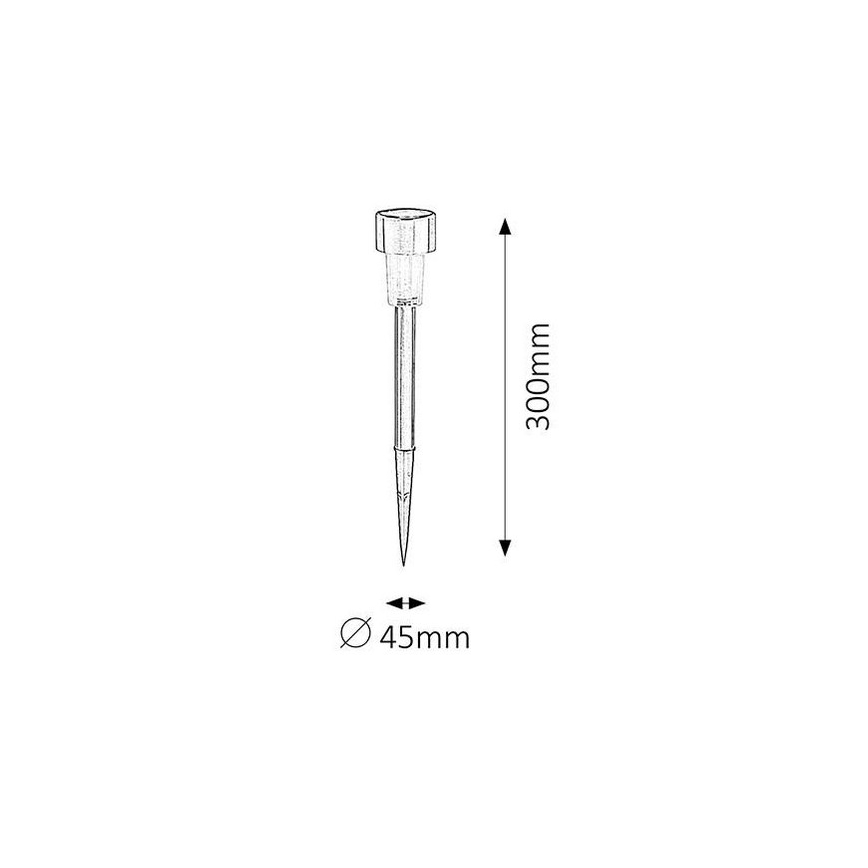 Rabalux - Eclairage solaire 1xLED/0,1W/1xNi-MH 400 mAh IP44