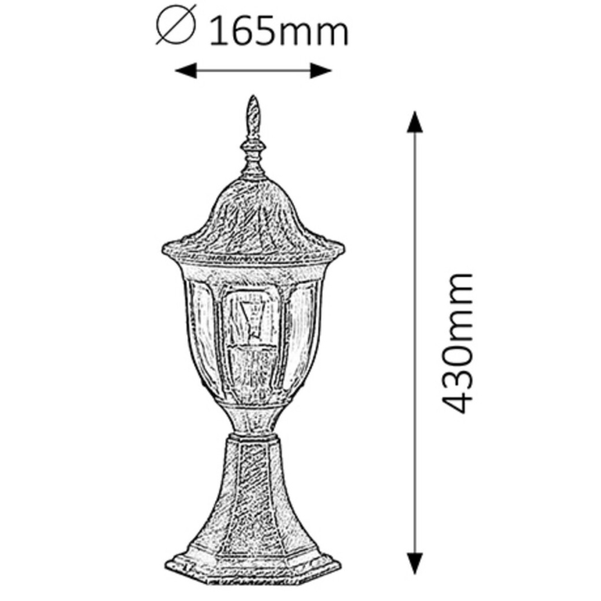 Rabalux - Lampe d'extérieur 1xE27/60W/230V IP43 dorée/patinée/noire