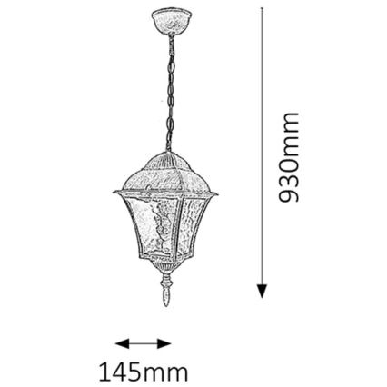 Rabalux - Lustre extérieur 1xE27/60W/230V IP43