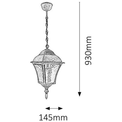 Rabalux - Lustre extérieur 1xE27/60W/230V IP44