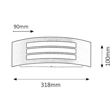 Rabalux - Applique murale extérieure 1xE27/14W/230V IP44